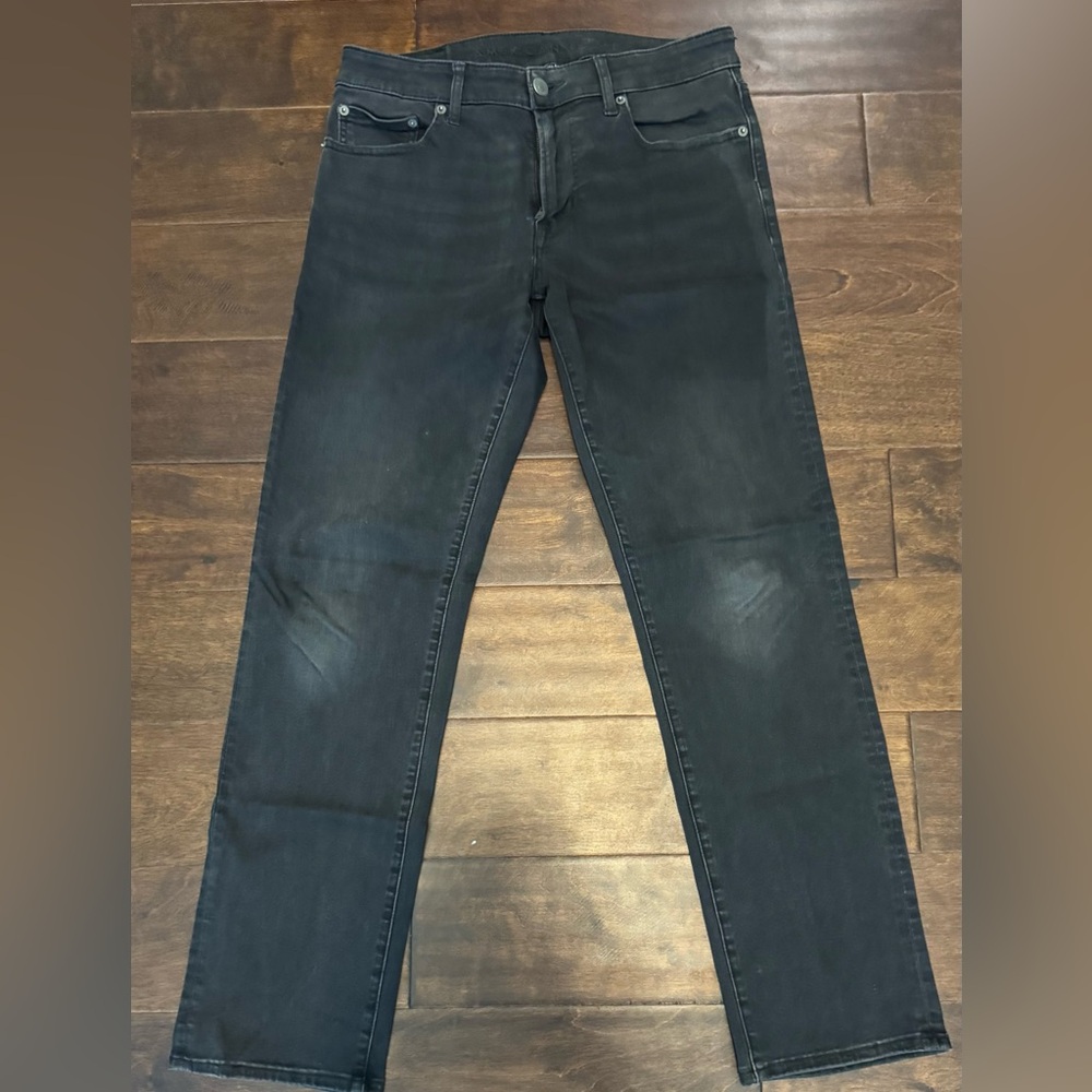 American Eagle Outfitters Men's Slim Straight Black Jeans